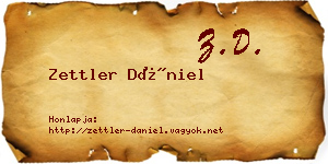 Zettler Dániel névjegykártya